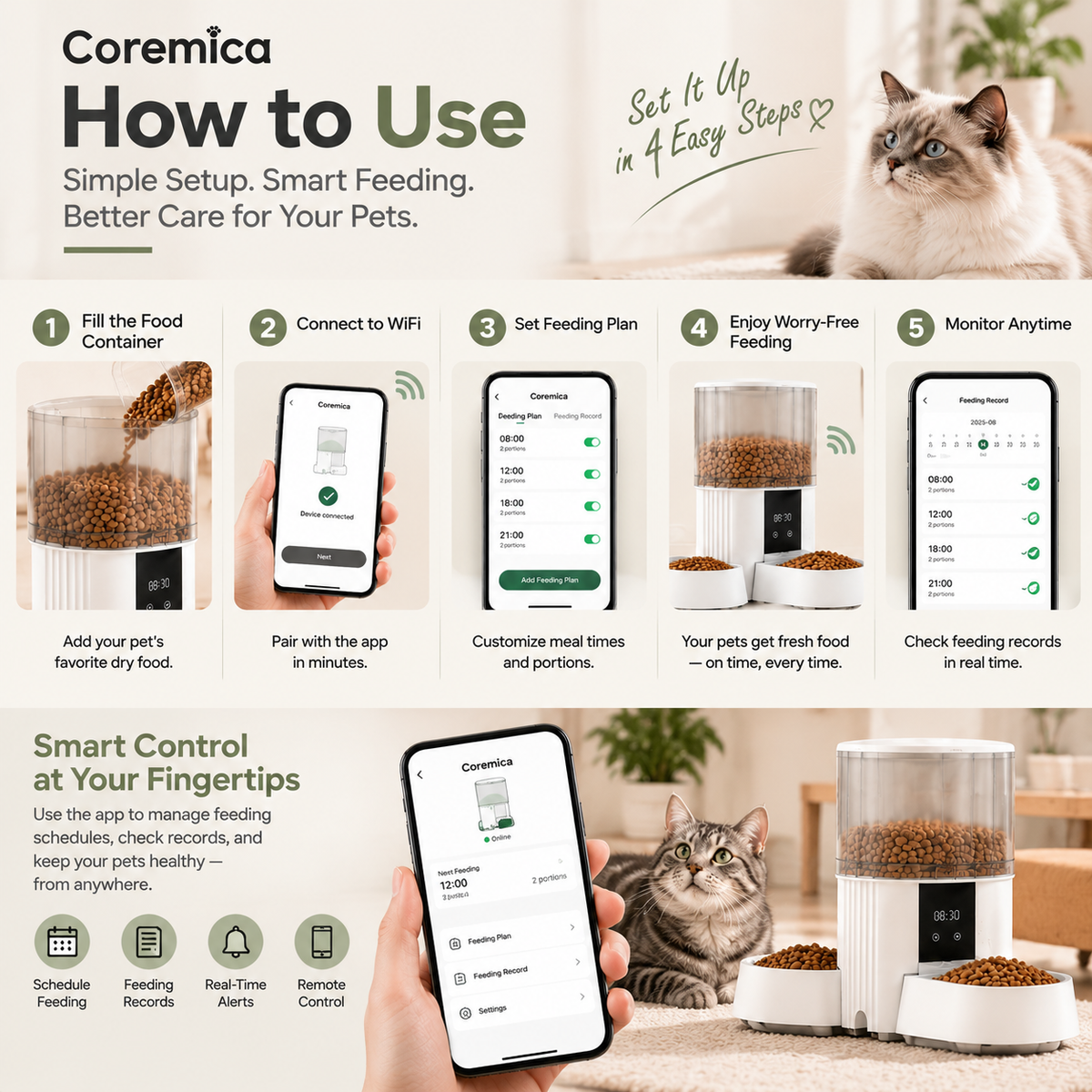 Coremica DuoServe Pet Feeder