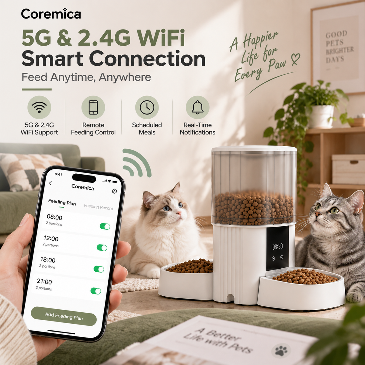 Coremica DuoServe Pet Feeder